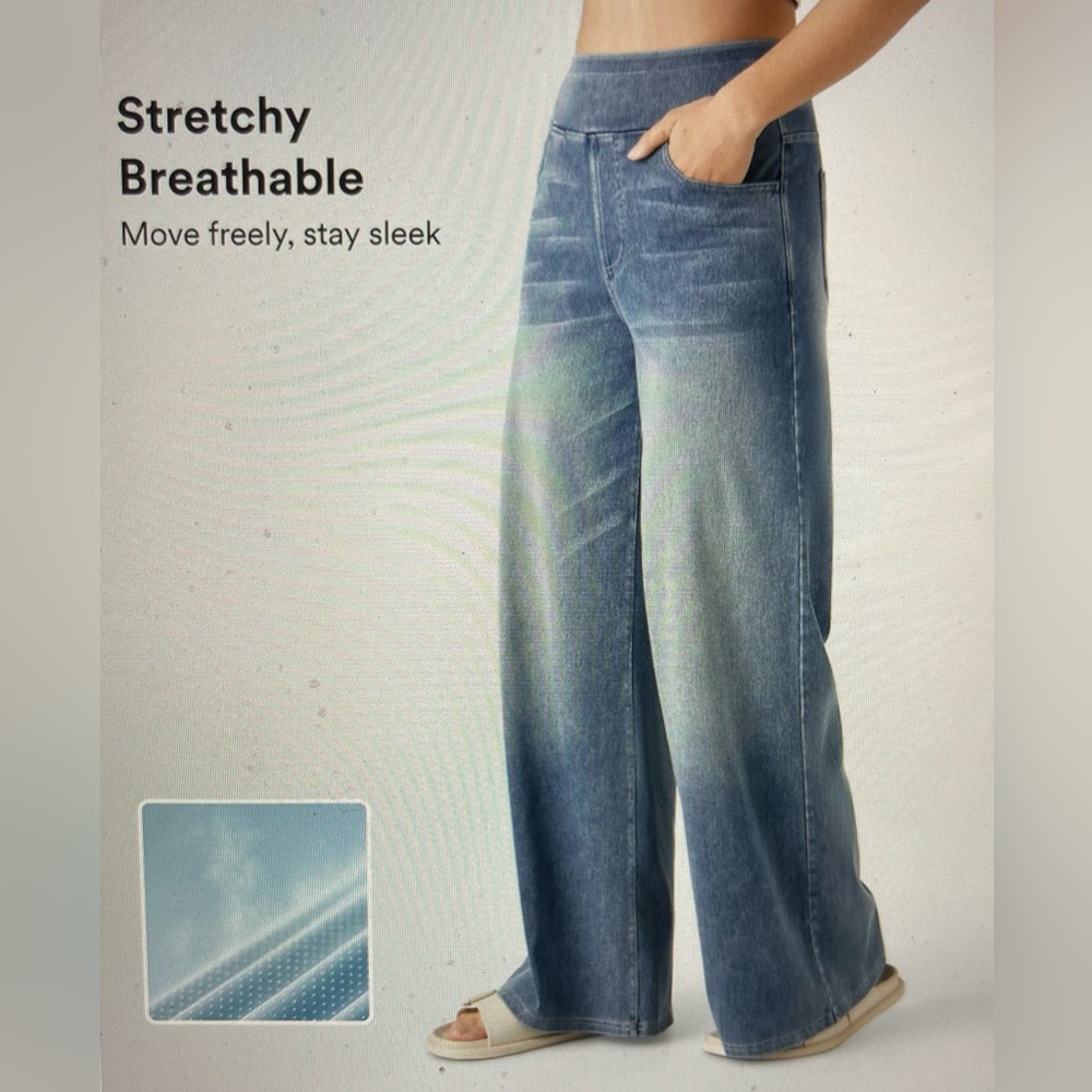 HALARA Flex High Waisted Baggy Wide Leg Jeans NWT Sz LP